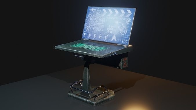 Scifi Console Low-poly 3D model
