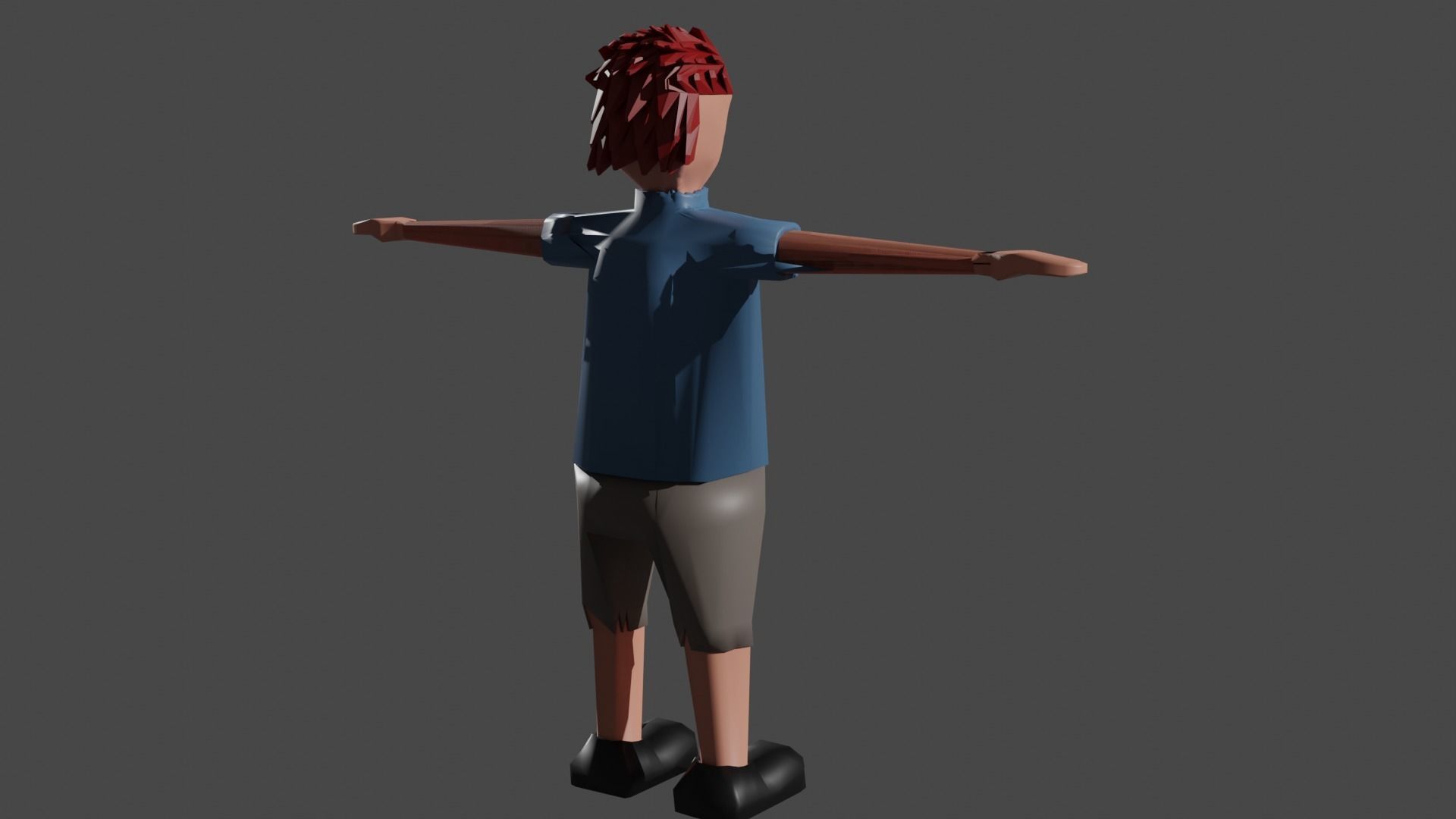 character cartoon Low-poly 3D model_2