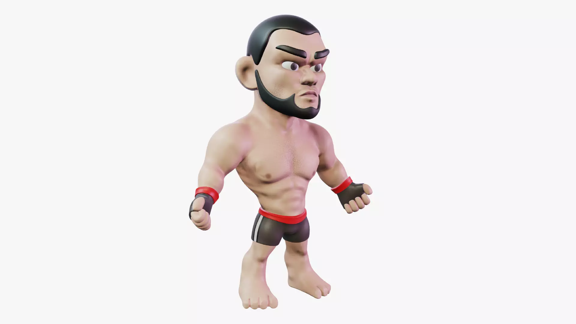 Fighter Boxer Character 02 Low-poly 3D model