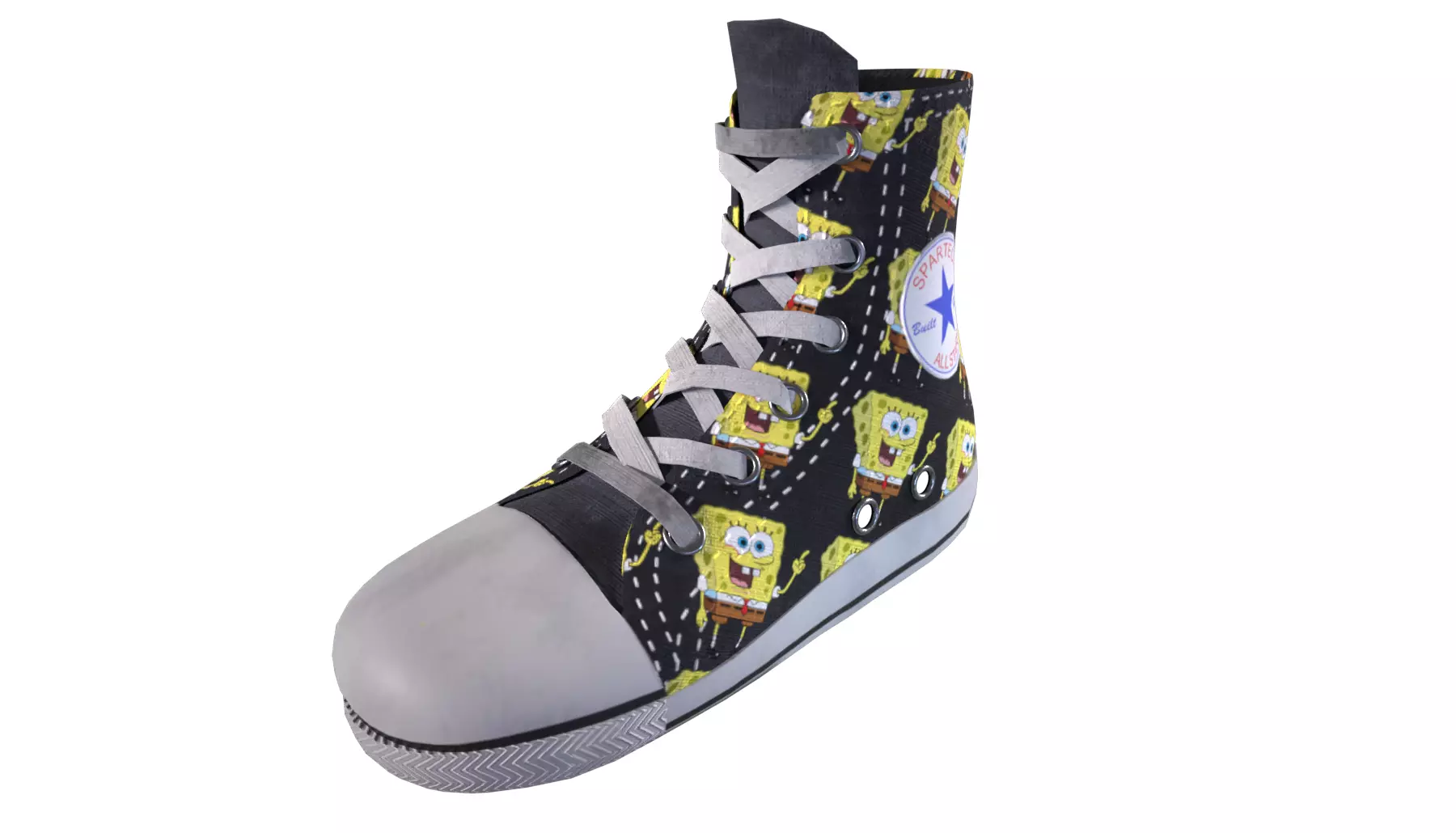 all star girl shoes boot sneaker Free low-poly 3D model