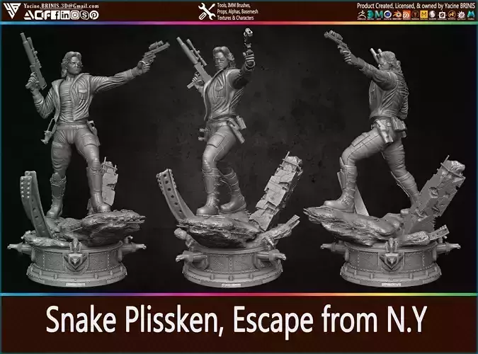 Snake Plissken Escape from New York 3D print model