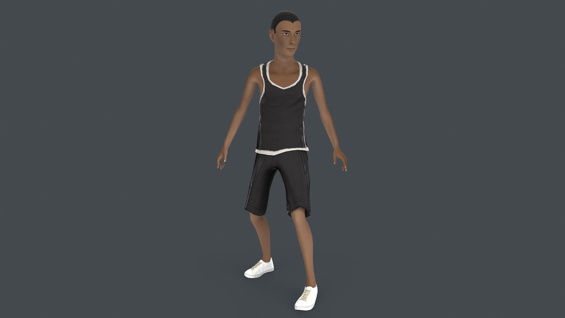 Arthur Young Rigged Low-poly 3D model_1