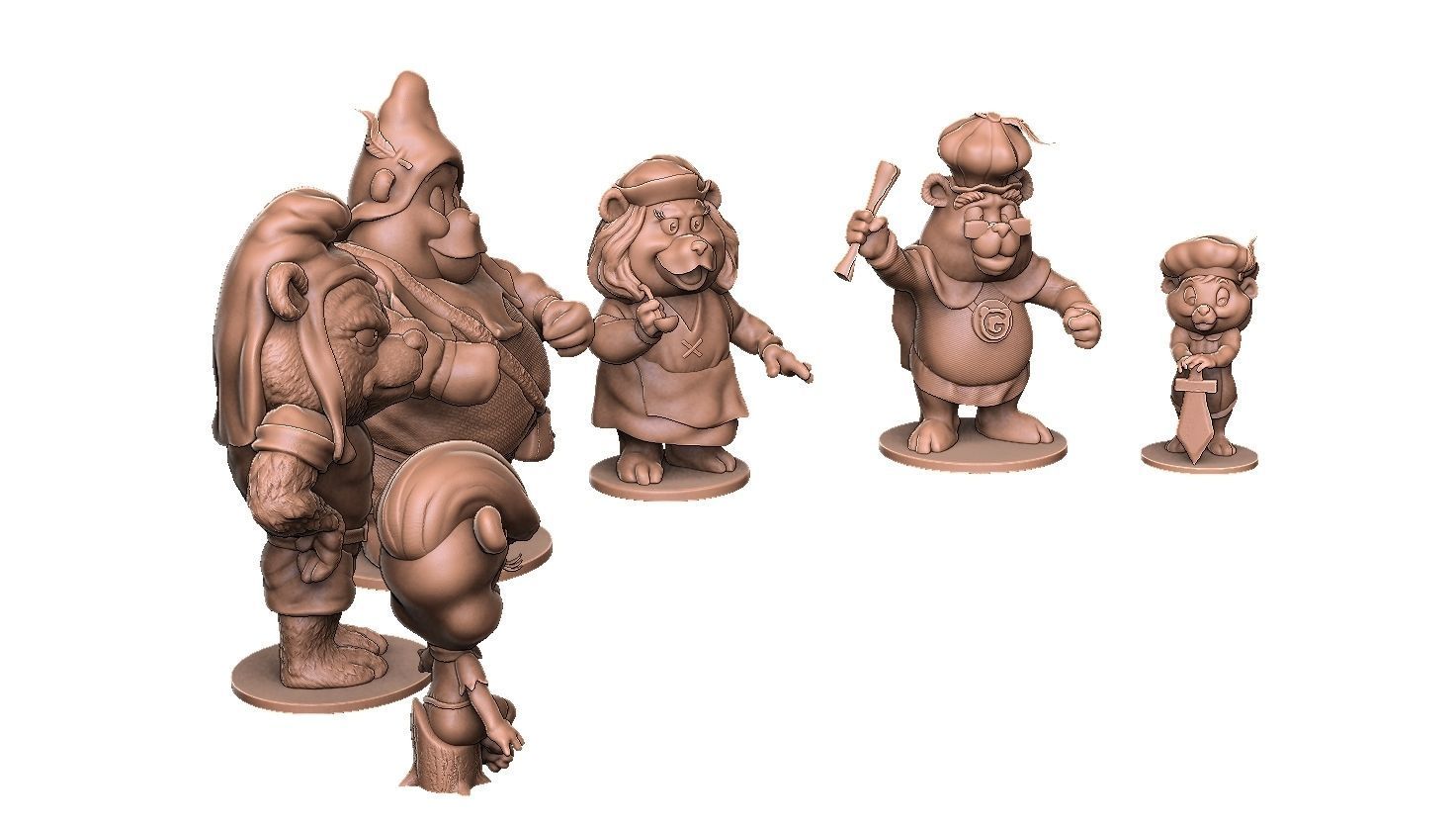 Adventures of the GUMMI BEARS  set for 3d print very cheap 3D print model_64