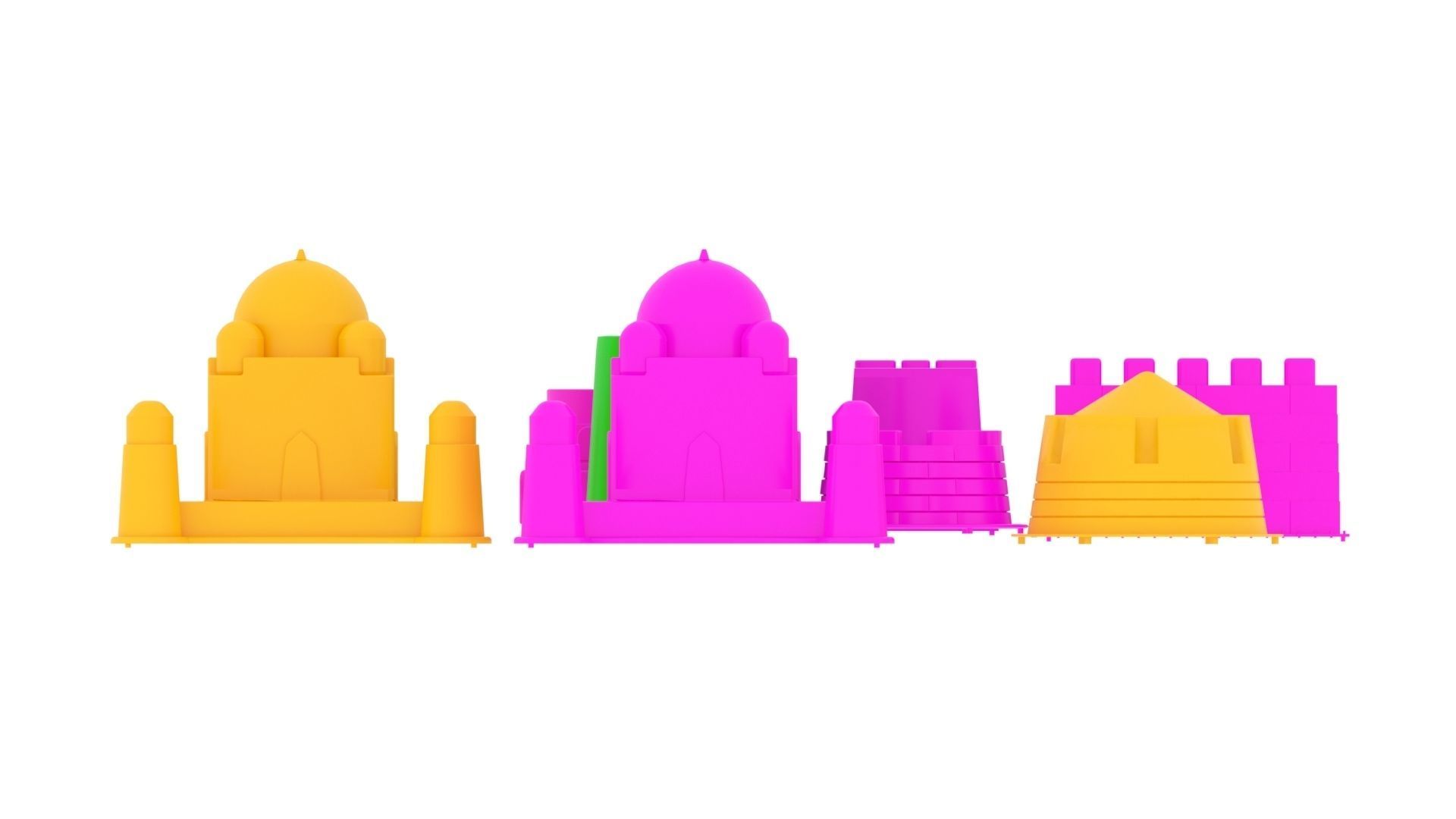 Kinetic Sand Castle Molds Set 3D print model_15