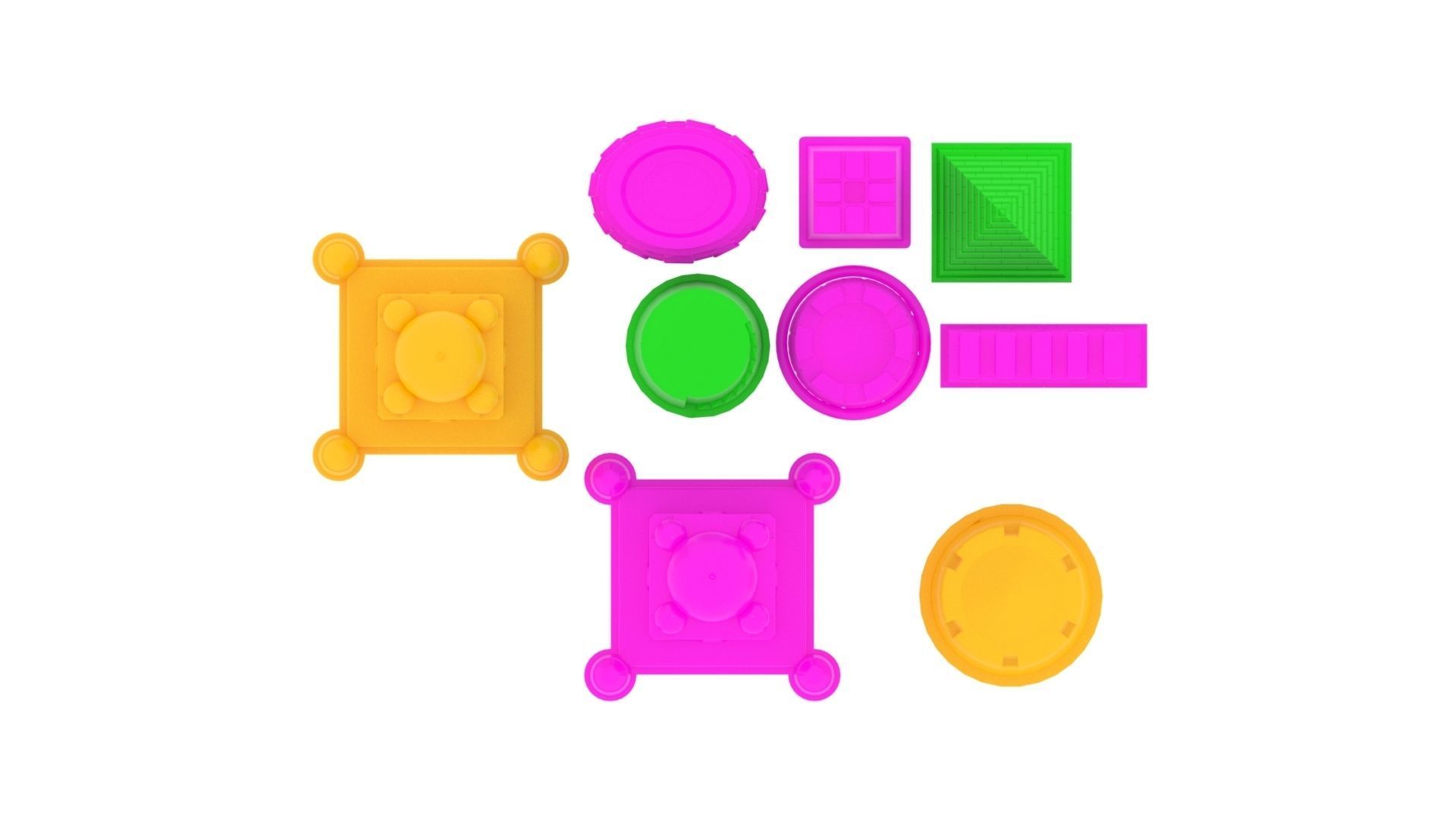 Kinetic Sand Castle Molds Set 3D print model_3