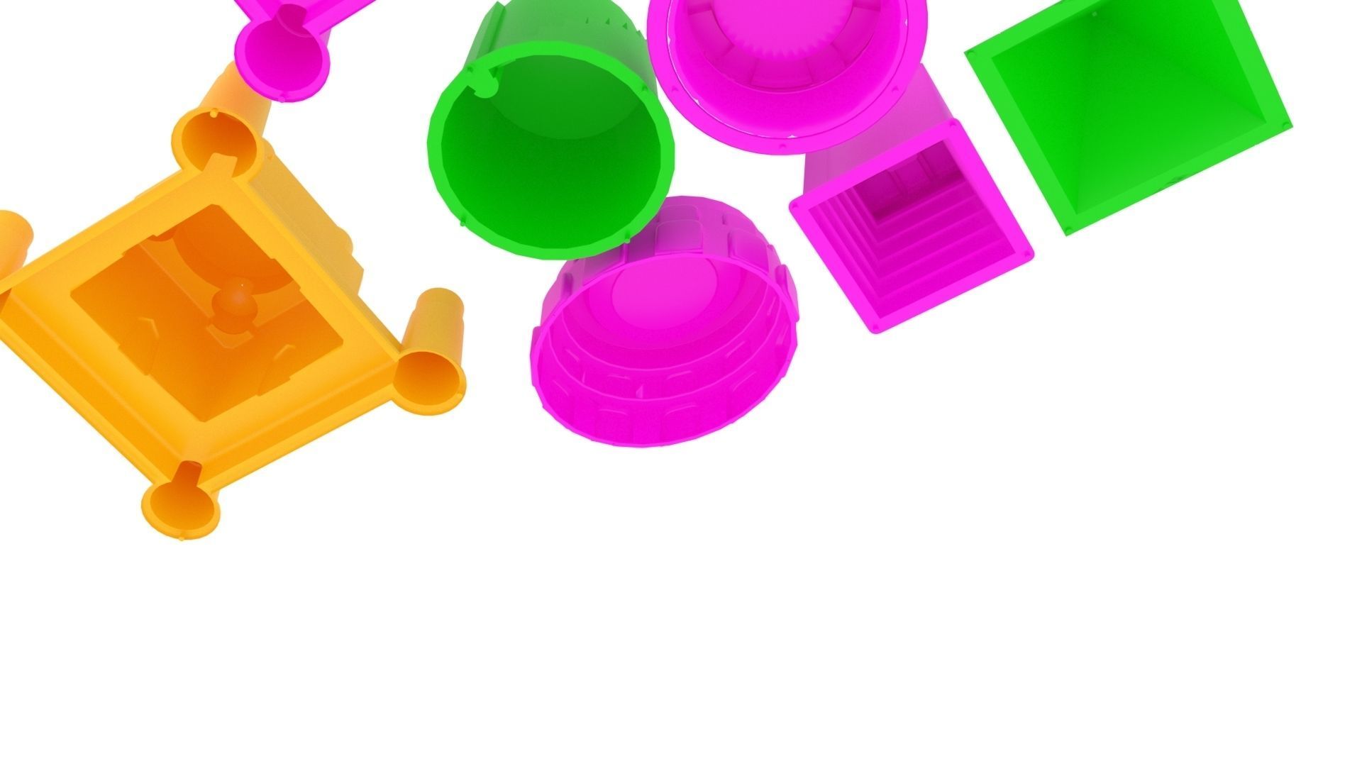 Kinetic Sand Castle Molds Set 3D print model_4