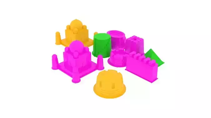 Kinetic Sand Castle Molds Set 3D print model