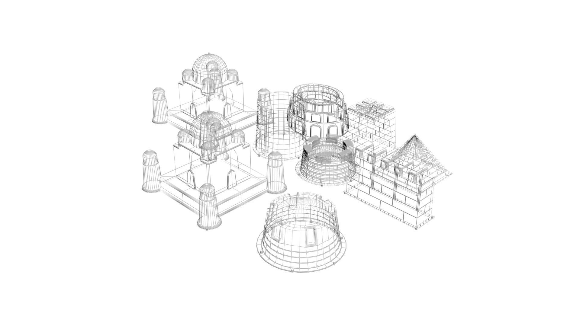 Kinetic Sand Castle Molds Set 3D print model_16