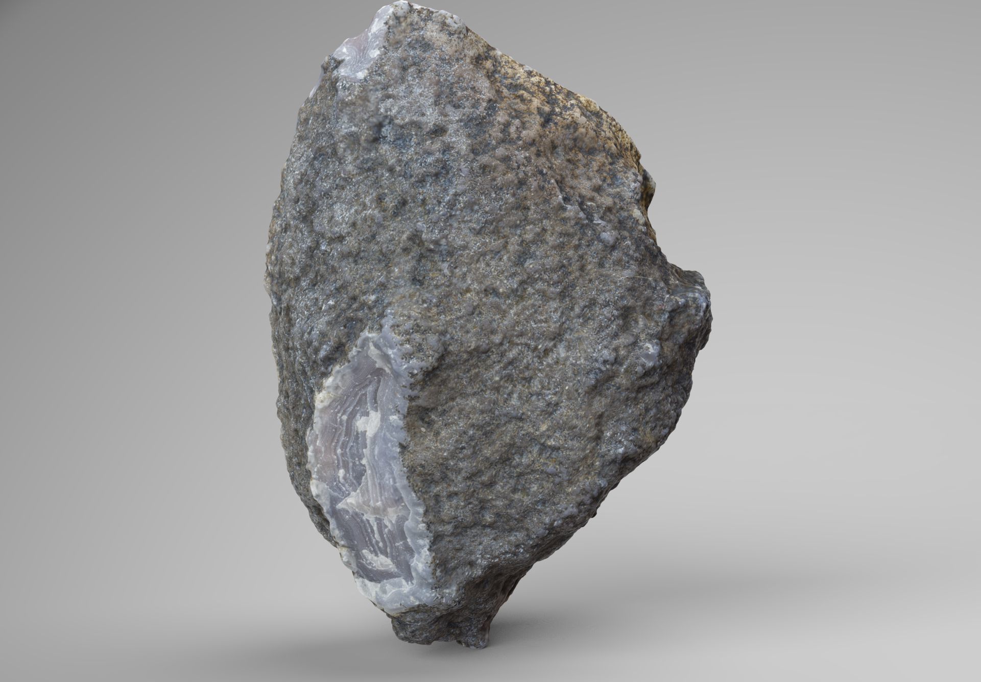 Agate gemstone Low-poly 3D model_5