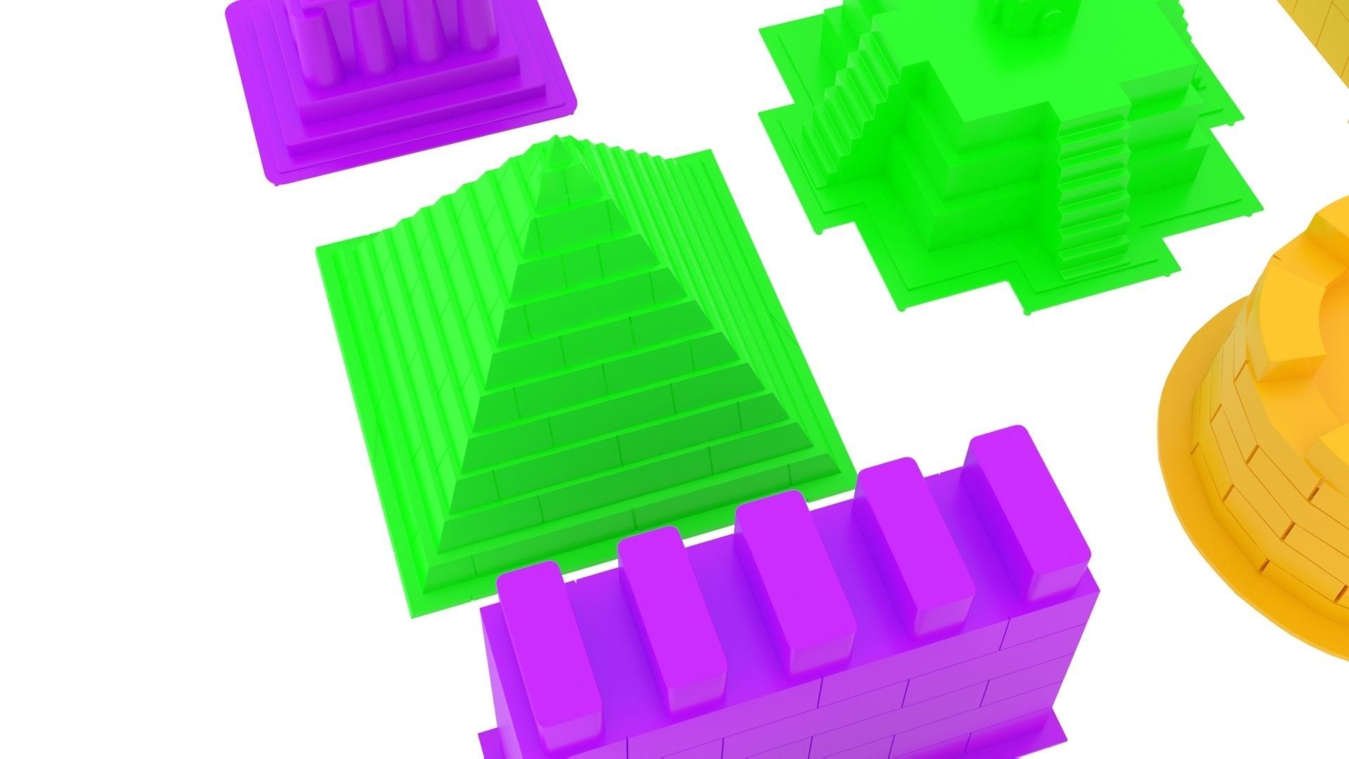 Kinetic Sand Molds Set 3D print model_9