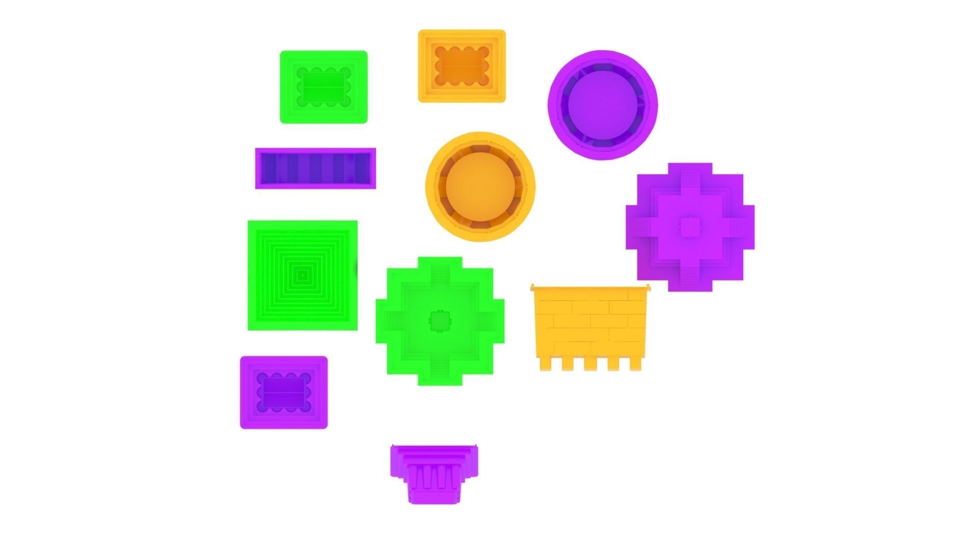 Kinetic Sand Molds Set 3D print model_13