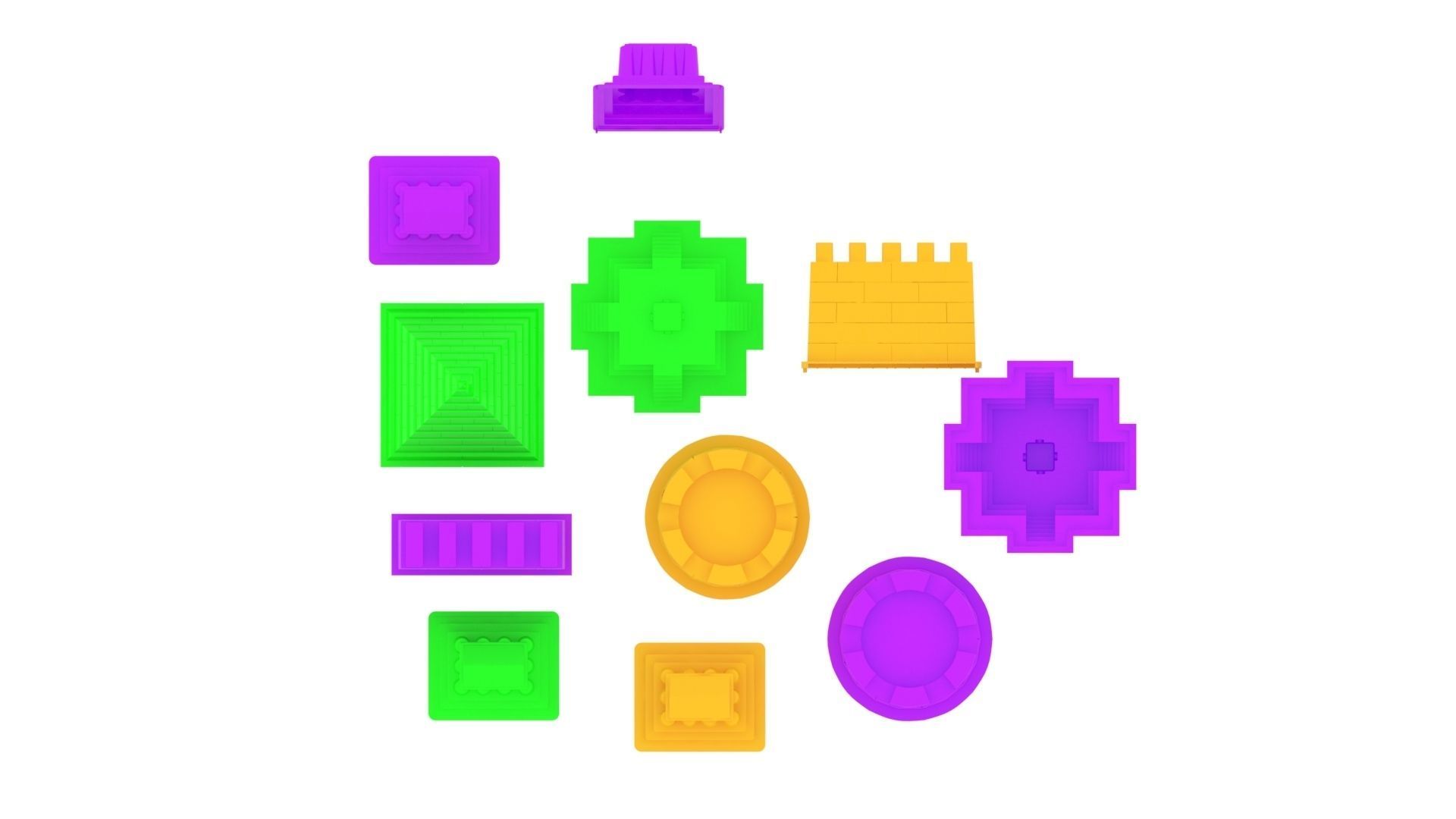 Kinetic Sand Molds Set 3D print model_12