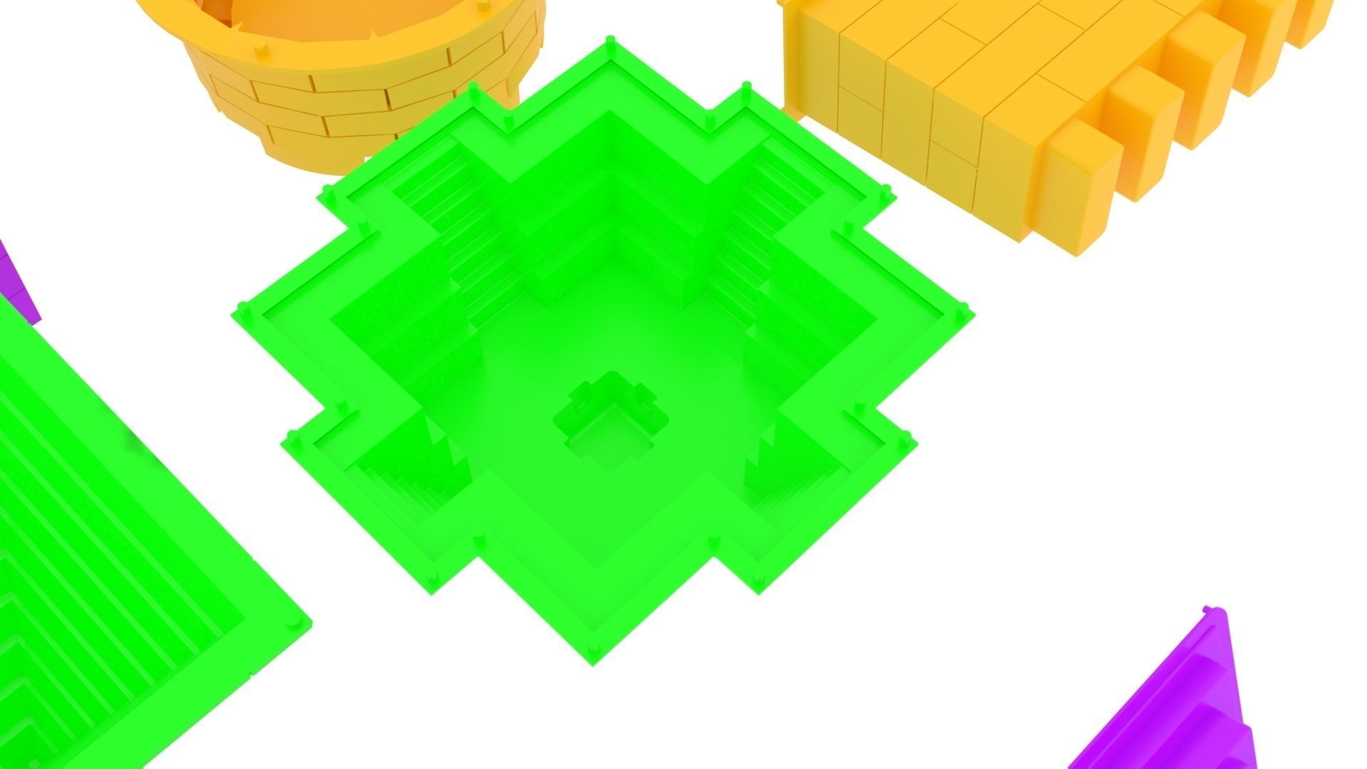 Kinetic Sand Molds Set 3D print model_3