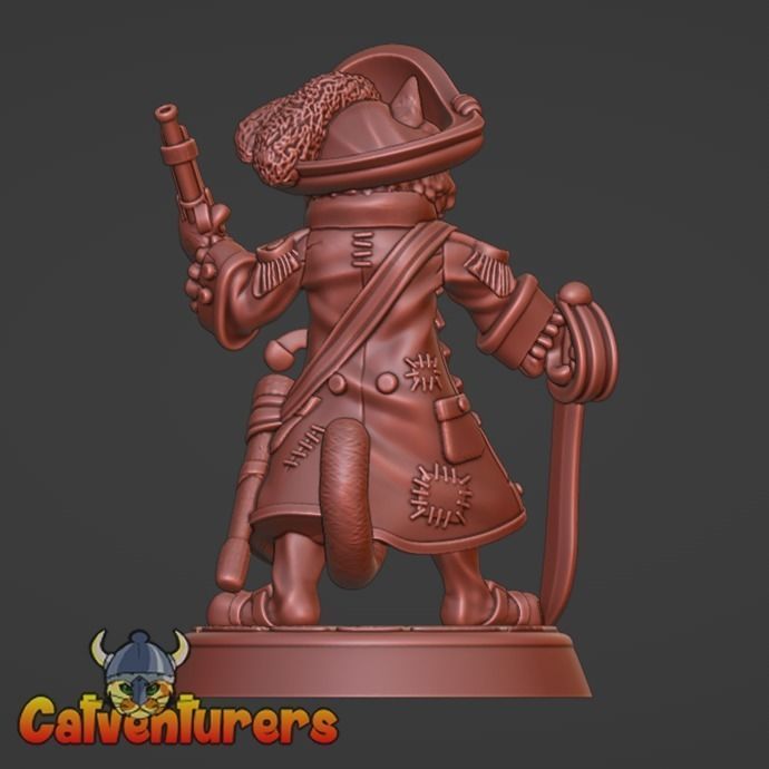 Feline Pirate Couple 3D print model_6