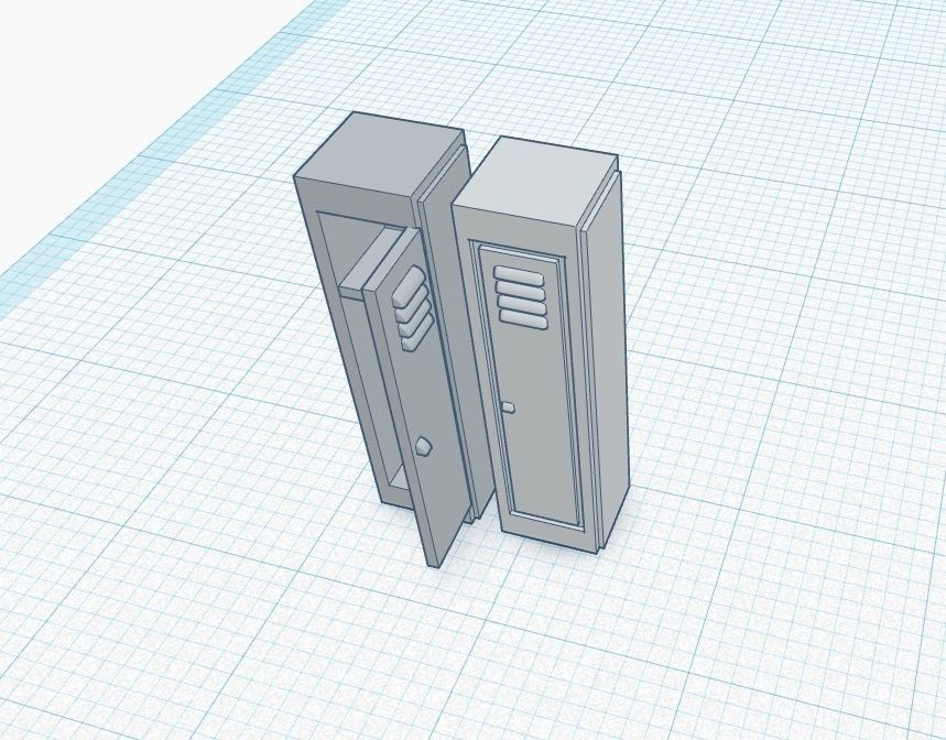 H0 Scale Metal Locker open gate 1-87 3D print model_4
