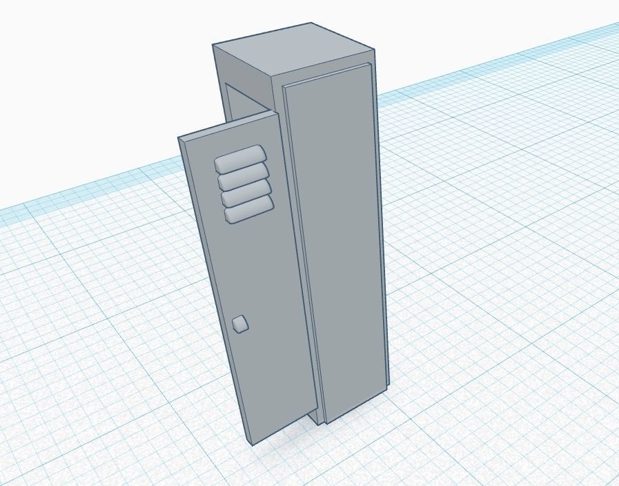 H0 Scale Metal Locker open gate 1-87 3D print model_3