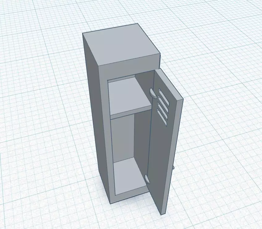 H0 Scale Metal Locker open gate 1-87 3D print model_0