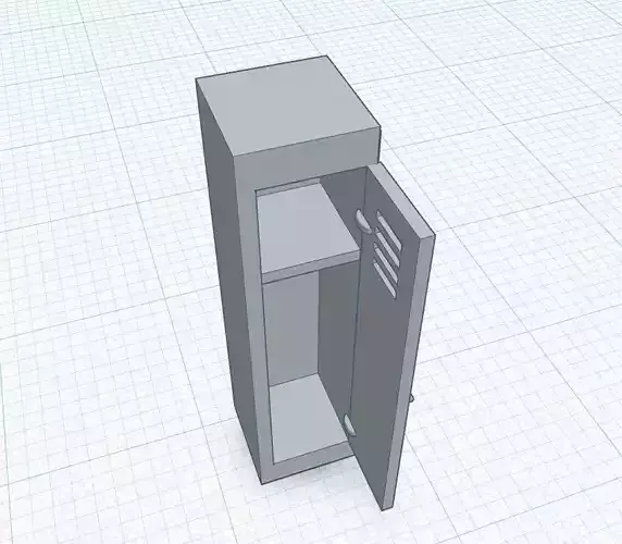 H0 Scale Metal Locker open gate 1-87 3D print model
