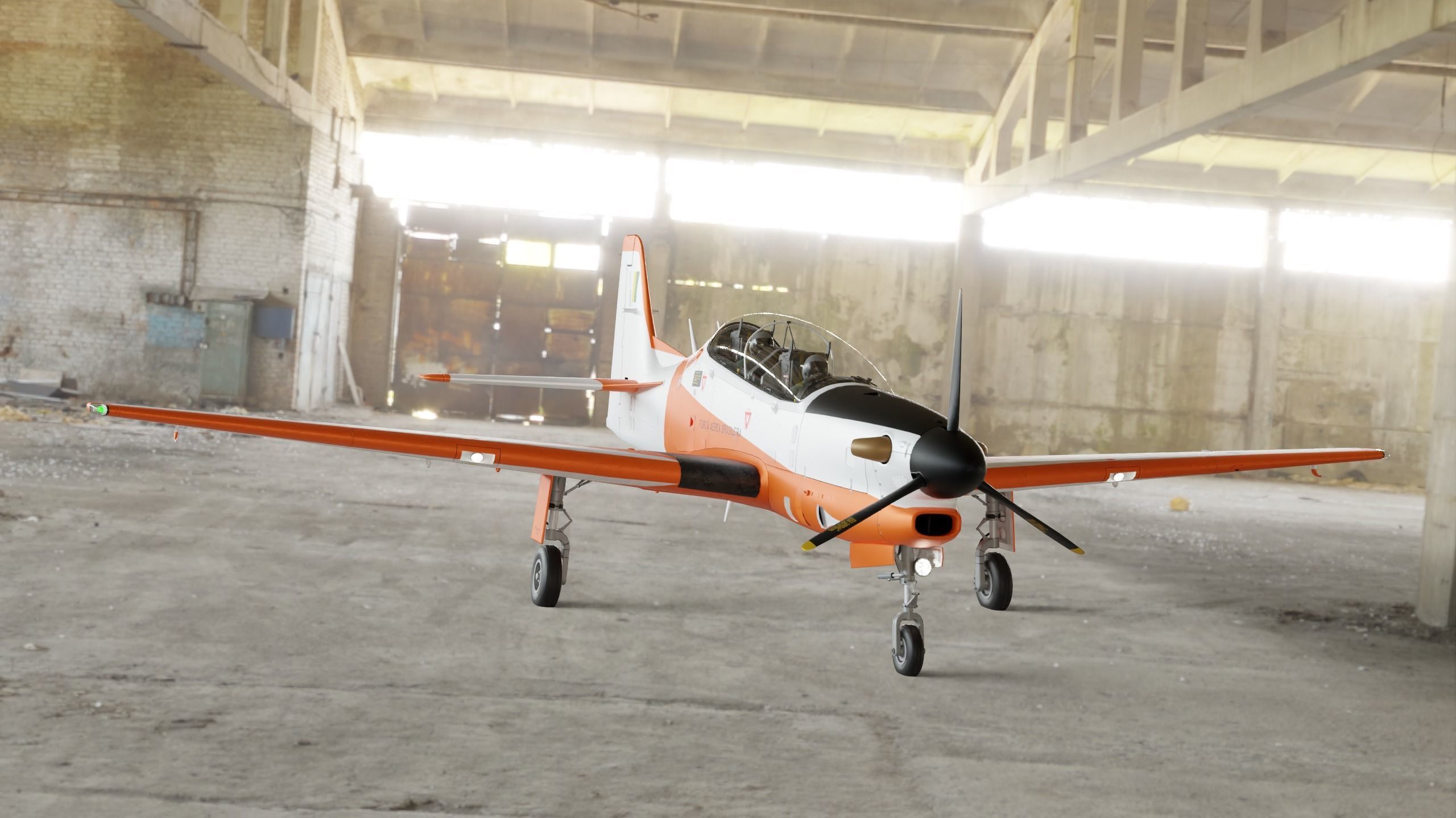 T-27 Tucano EMB-312 Low-poly 3D model_21