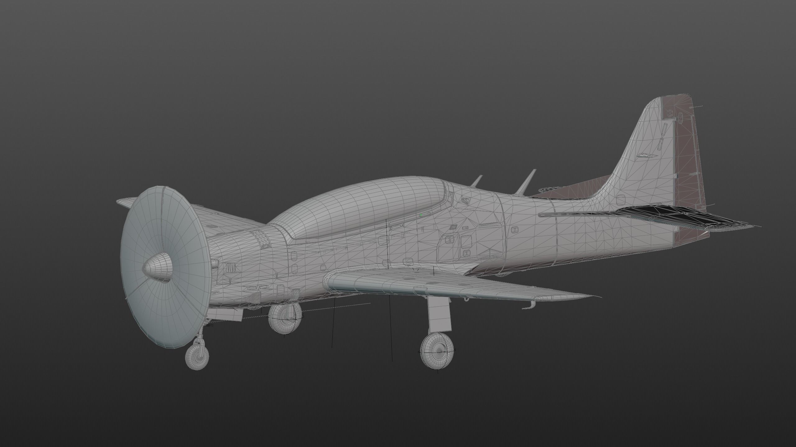 T-27 Tucano EMB-312 Low-poly 3D model_27