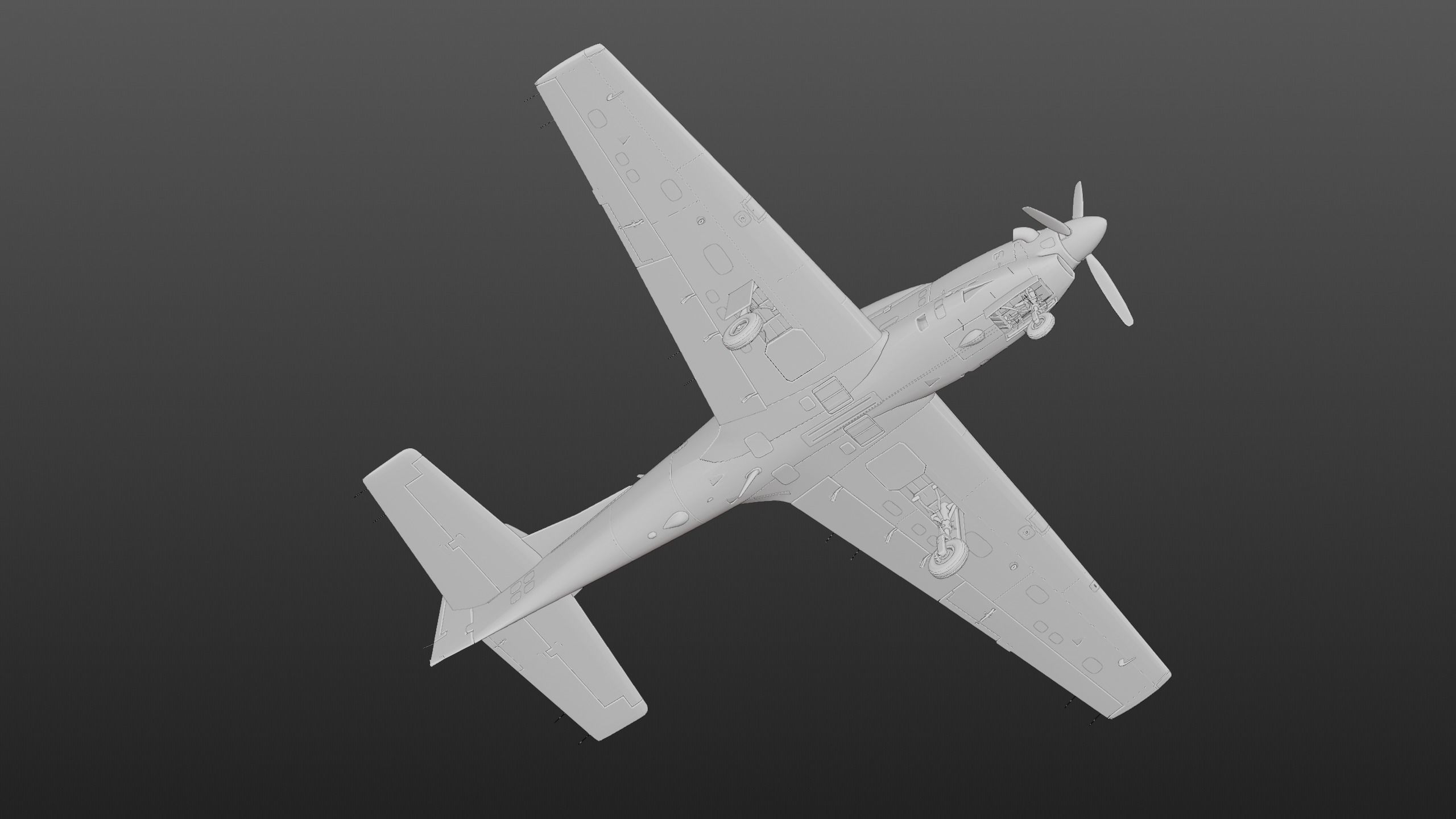 T-27 Tucano EMB-312 Low-poly 3D model_32
