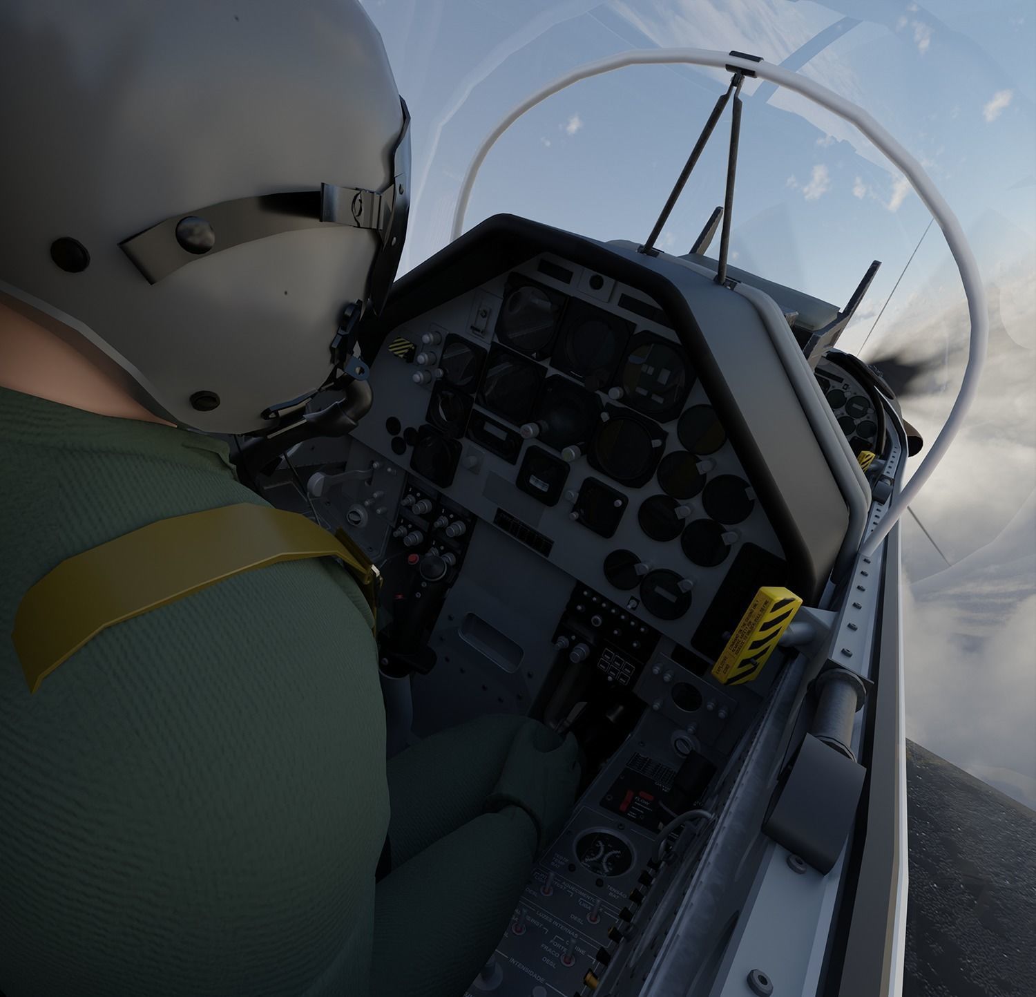 T-27 Tucano EMB-312 Low-poly 3D model_26