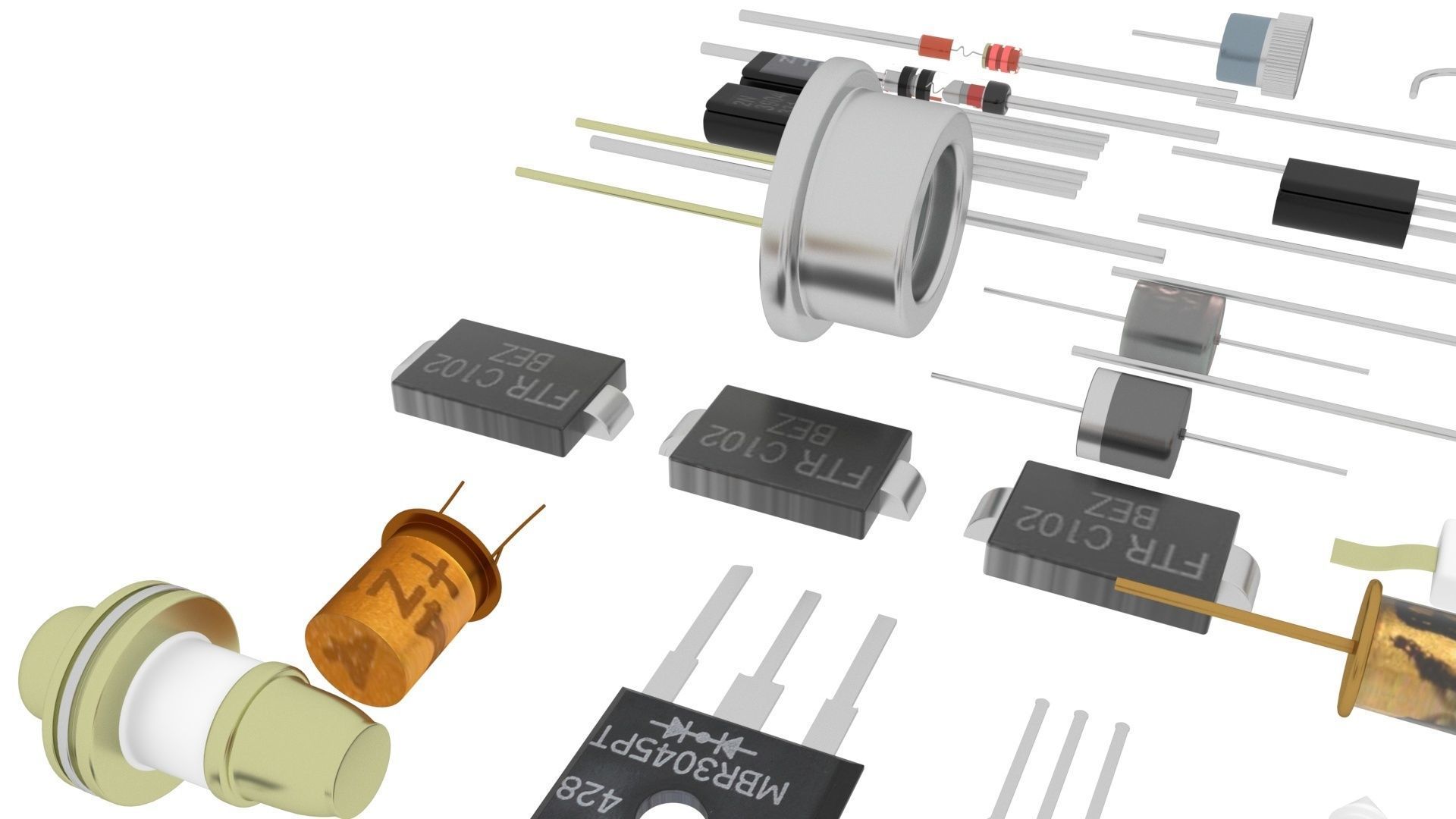 Diodes Set 3D model_38
