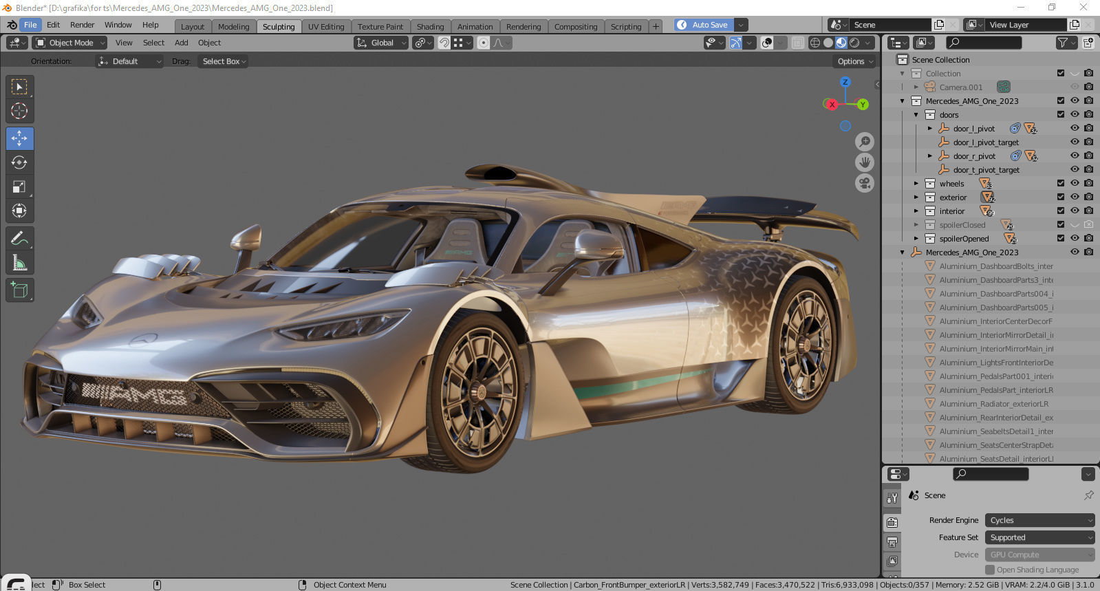 Mercedes-AMG One 2023 3D model_41