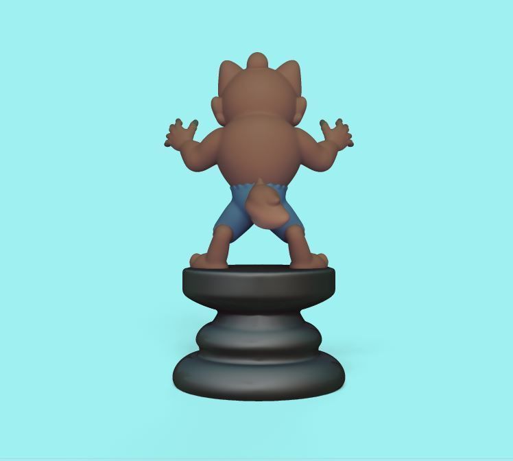 Halloween Chess - Werewolf  3D print model_3