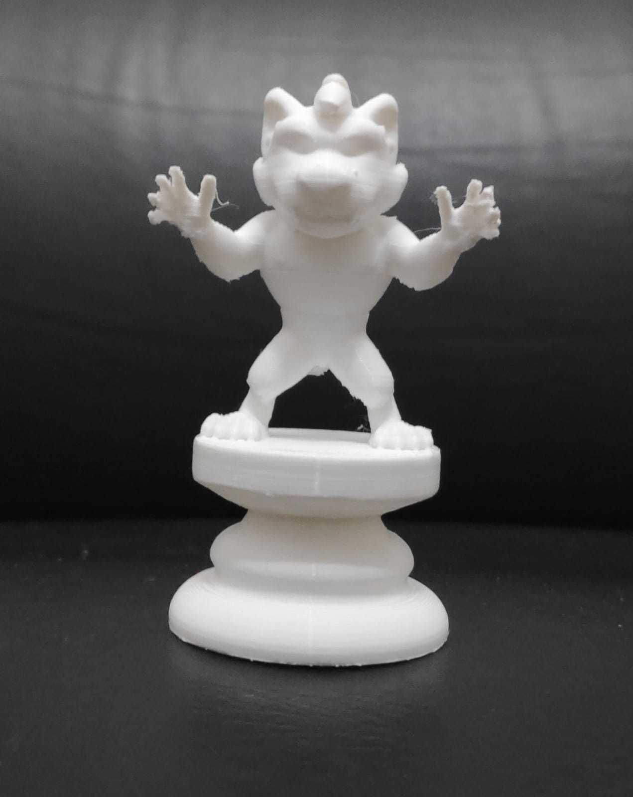 Halloween Chess - Werewolf  3D print model_4