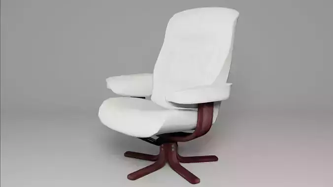 Comfy chair Low-poly 3D model
