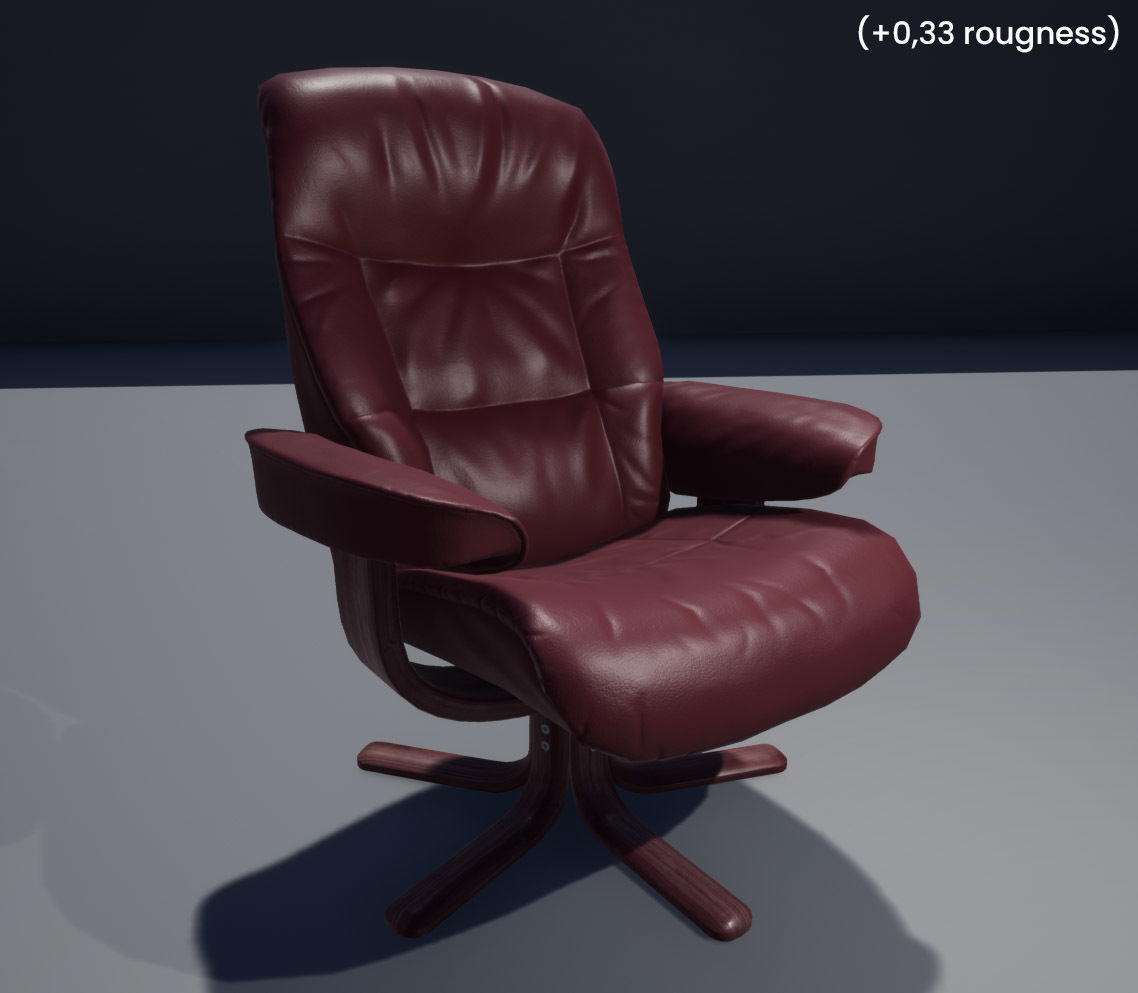 Comfy chair Low-poly 3D model_10