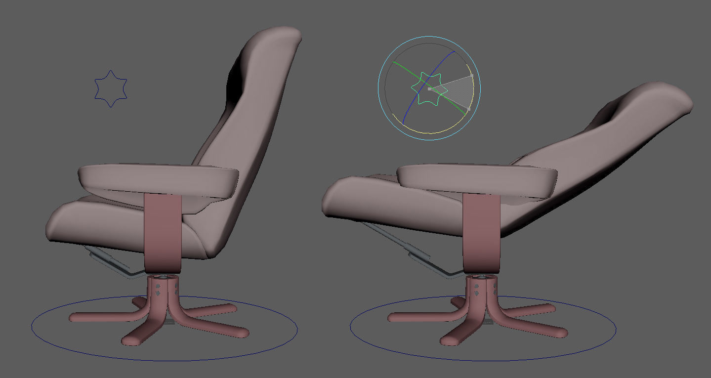 Comfy chair Low-poly 3D model_9
