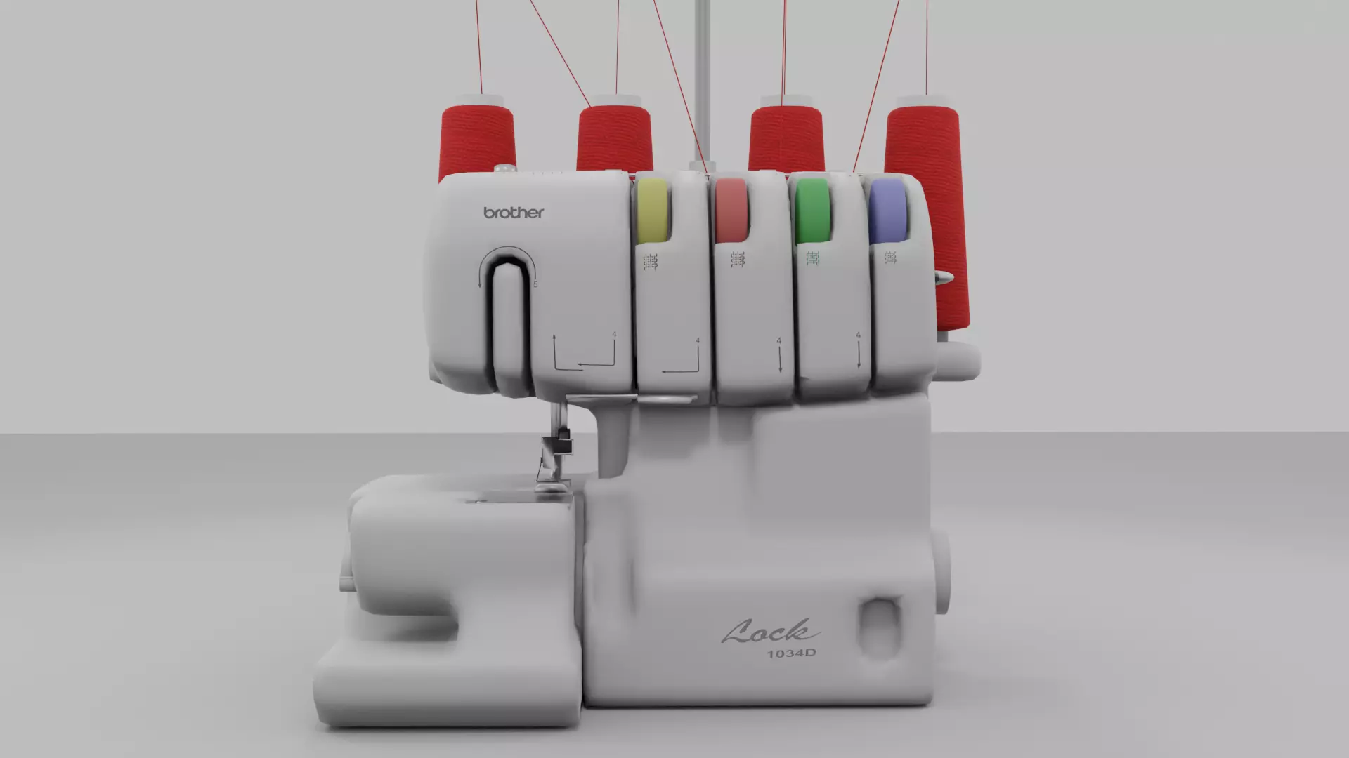 Brother 1034 Serger Overlocker Sewing Machine Low-poly 3D model
