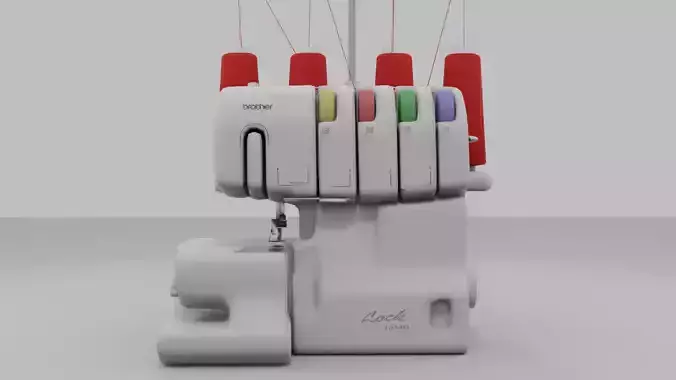 Brother 1034 Serger Overlocker Sewing Machine Low-poly 3D model
