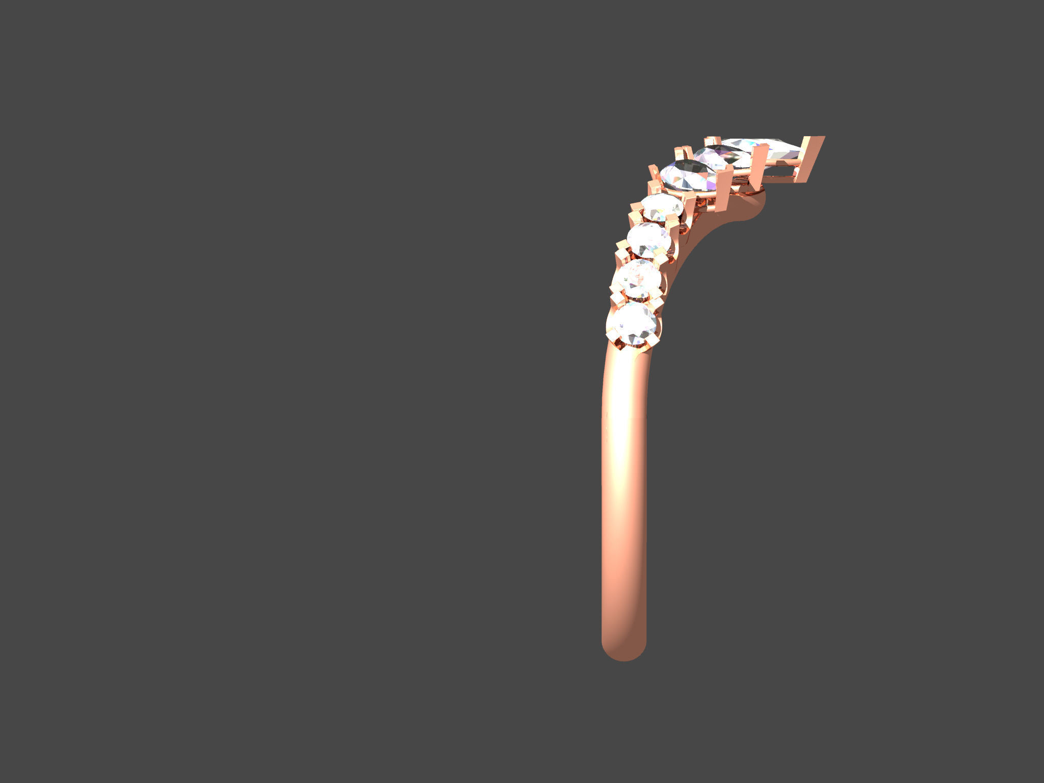 contour pear shape band 3D print model_1