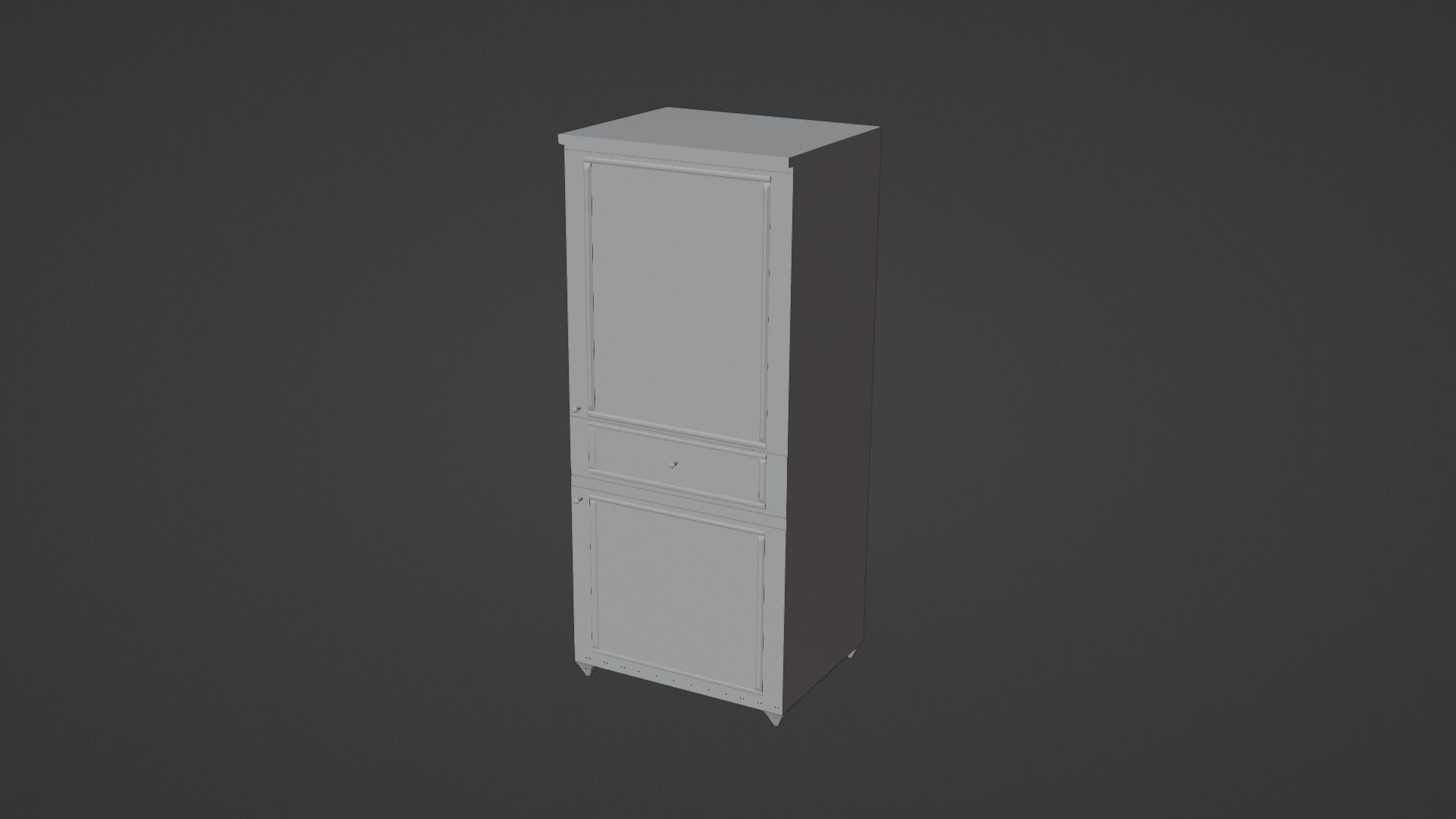 No Texture Cabinet  3D model_6