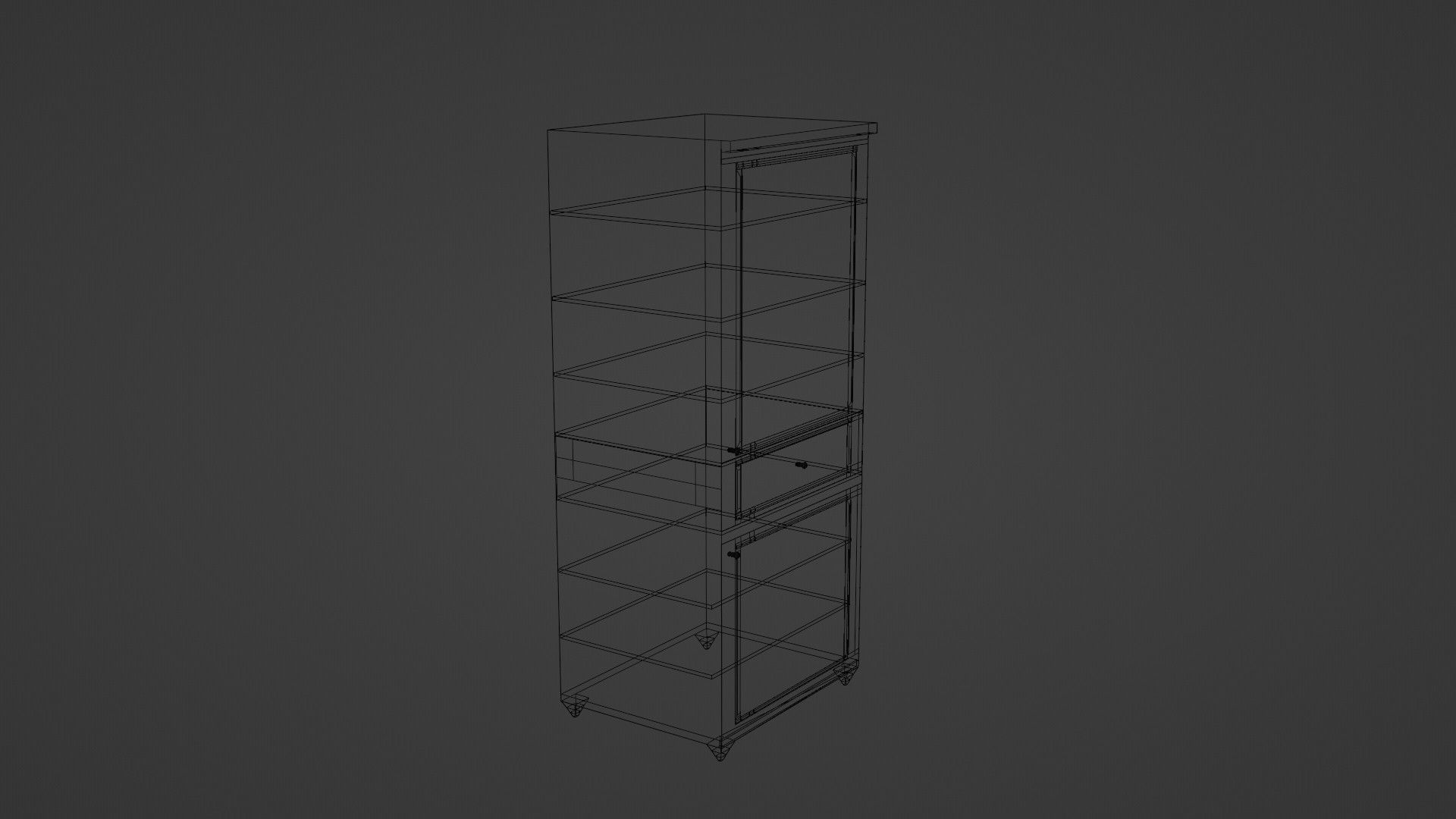 No Texture Cabinet  3D model_3
