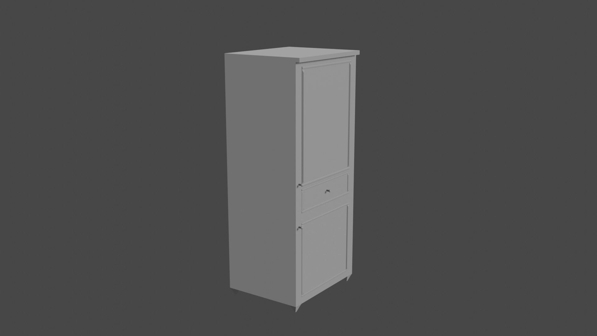 No Texture Cabinet  3D model_2