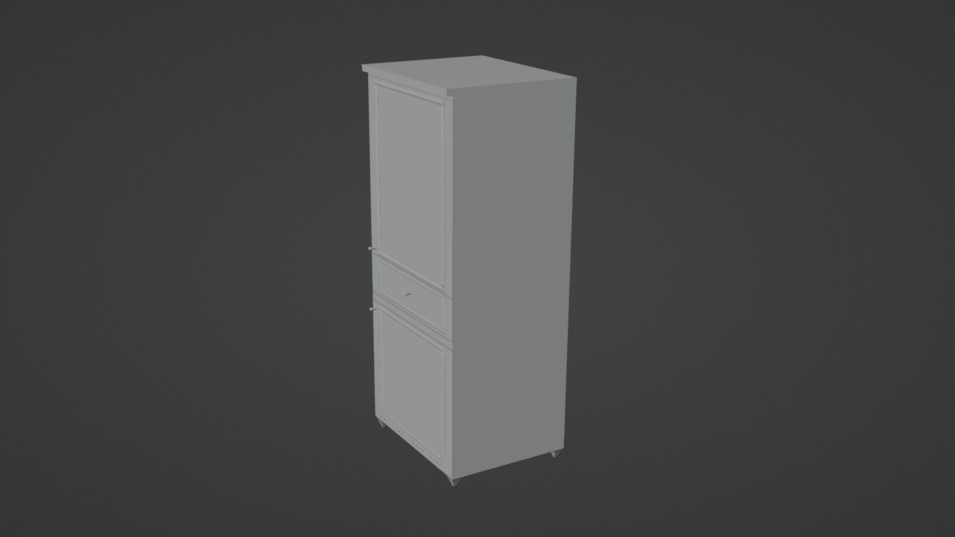 No Texture Cabinet  3D model_8