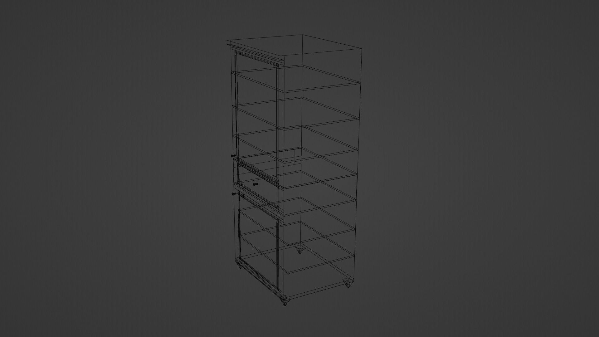 No Texture Cabinet  3D model_9