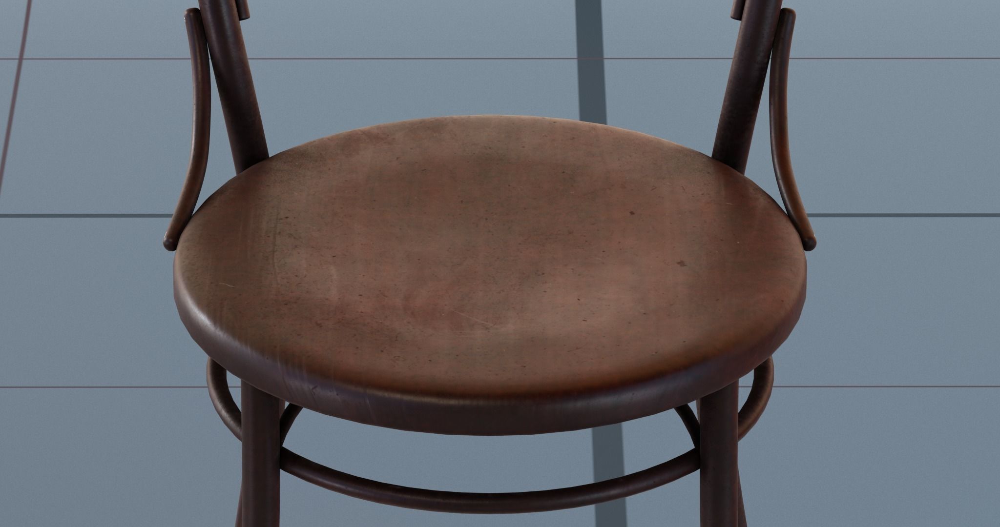 Chair PBR on table 3D model_8