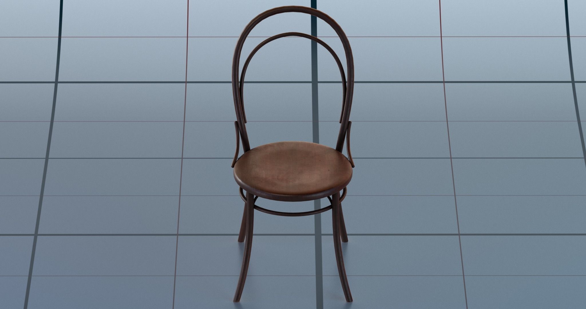 Chair PBR on table 3D model_7