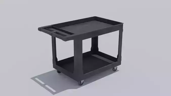 Industrial Utility Cart with 4k Textures