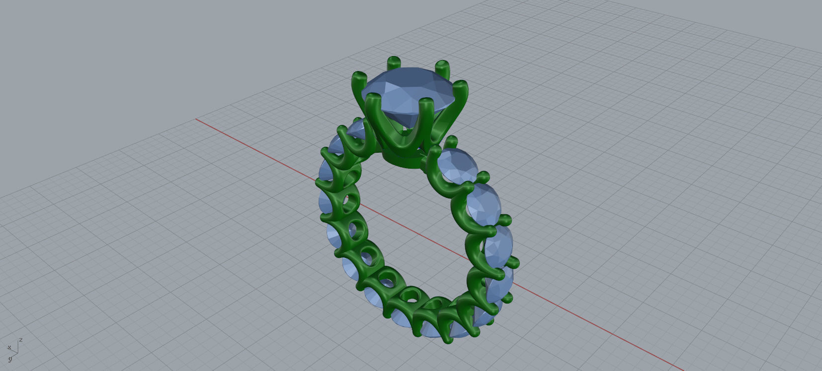 Solitaire Engagement Ring 3d print model A89 3D print model_12