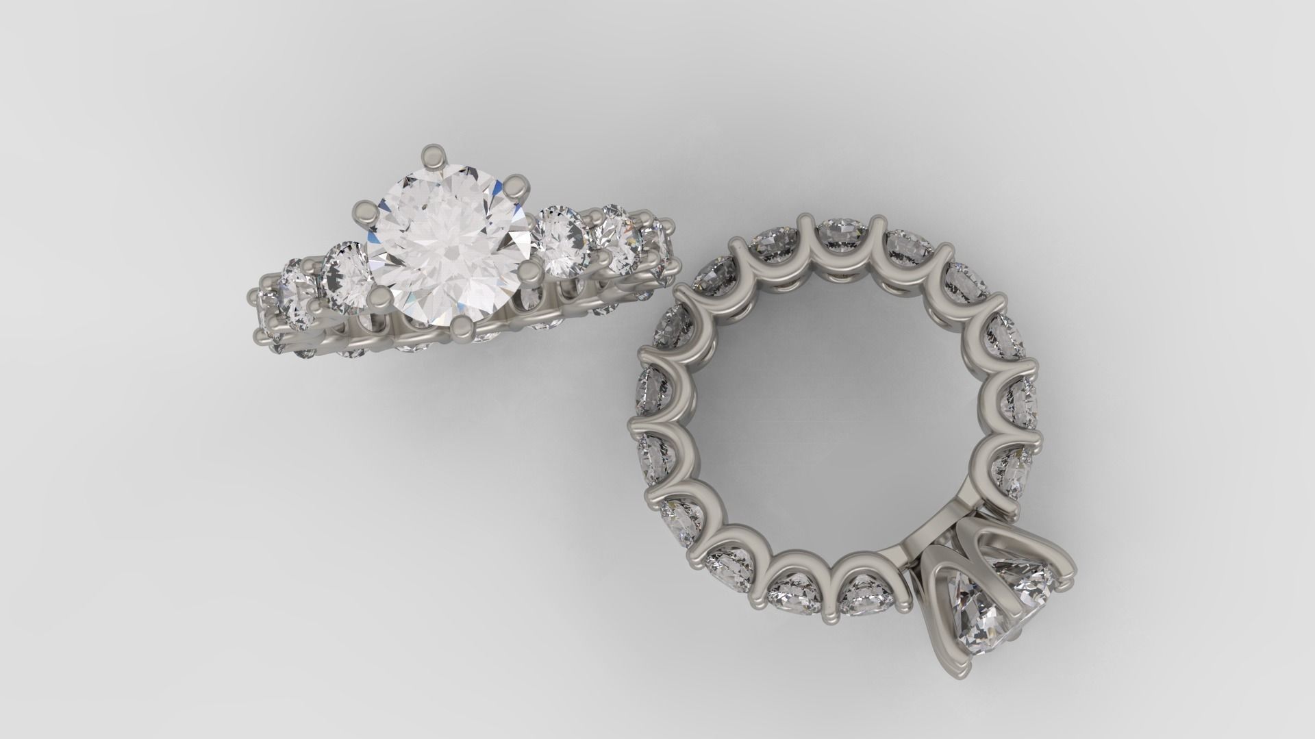 Solitaire Engagement Ring 3d print model A89 3D print model_5