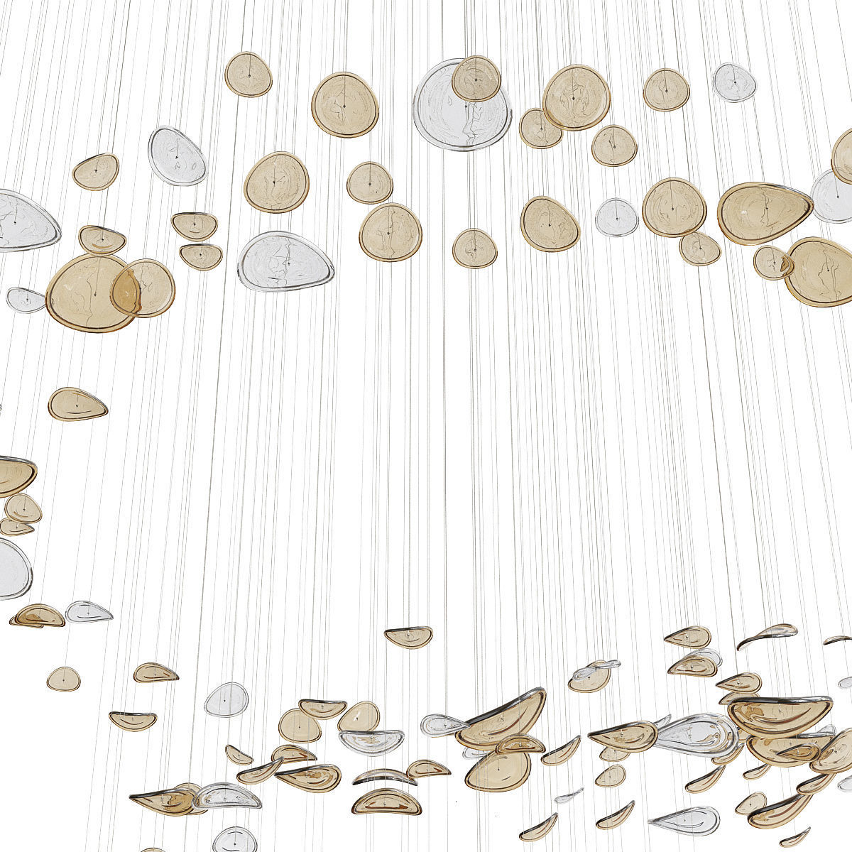 Chandelier drop Low-poly 3D model_1