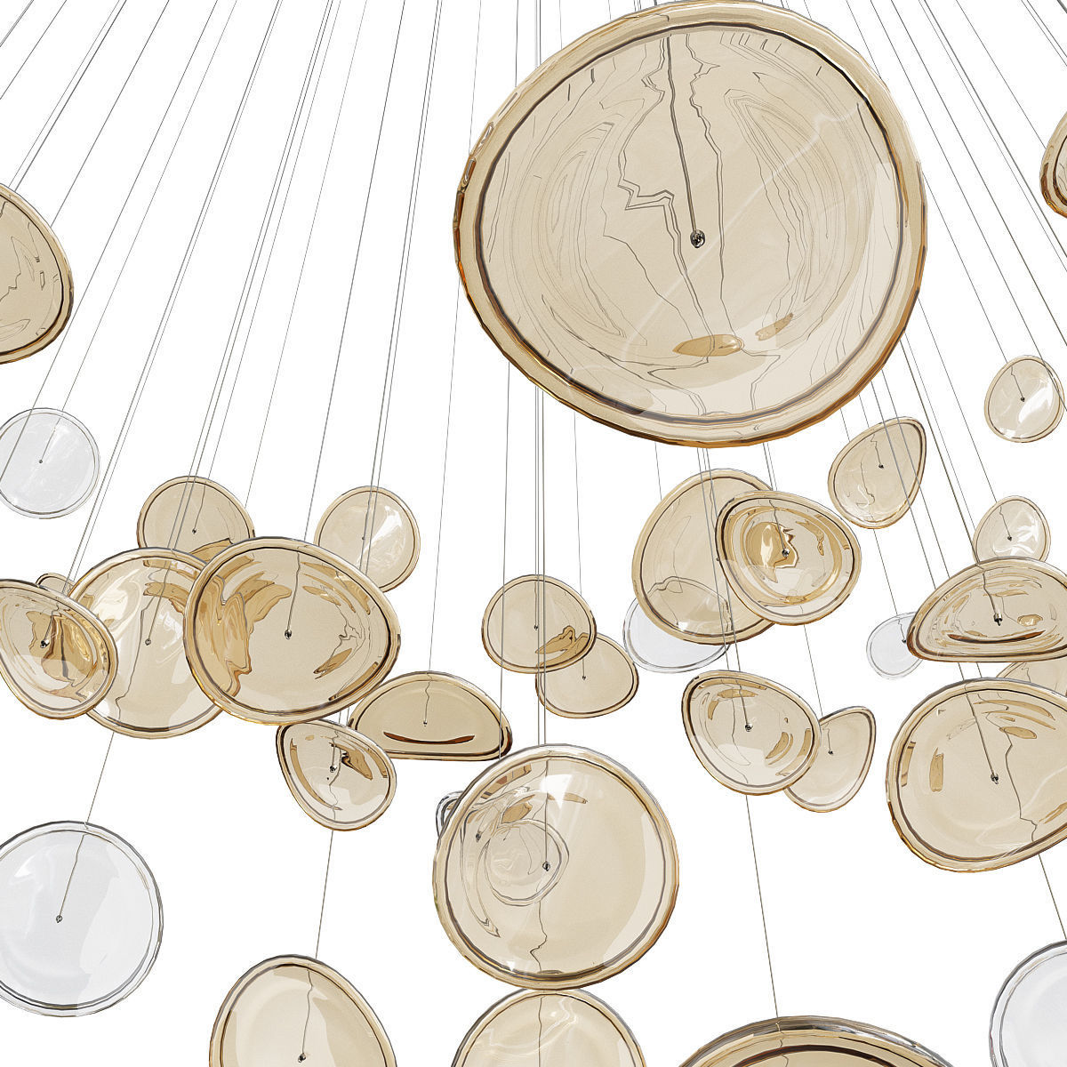 Chandelier drop Low-poly 3D model_2