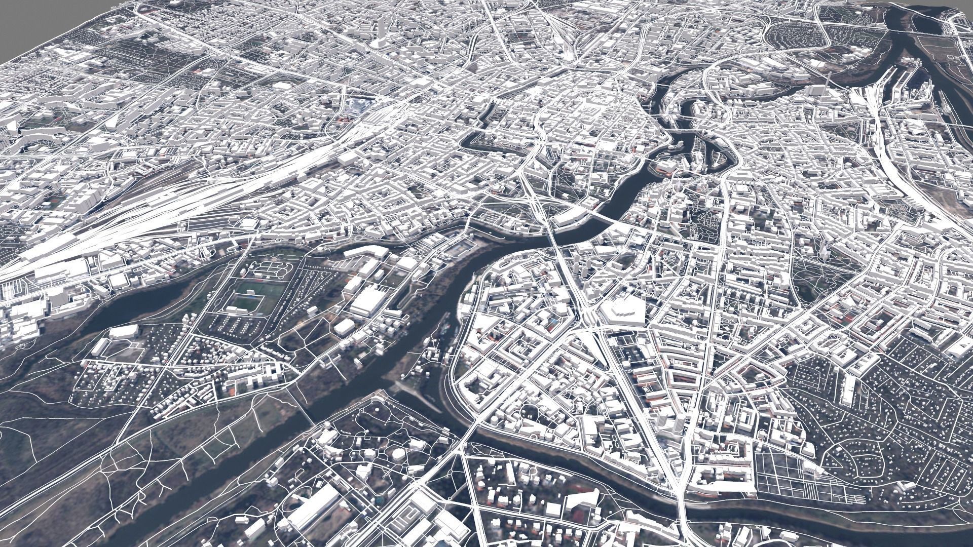 Cityscape Wroclaw Poland 3D model_2