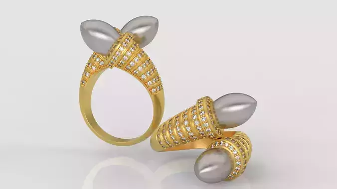 Diamond Ring 3D print model A95